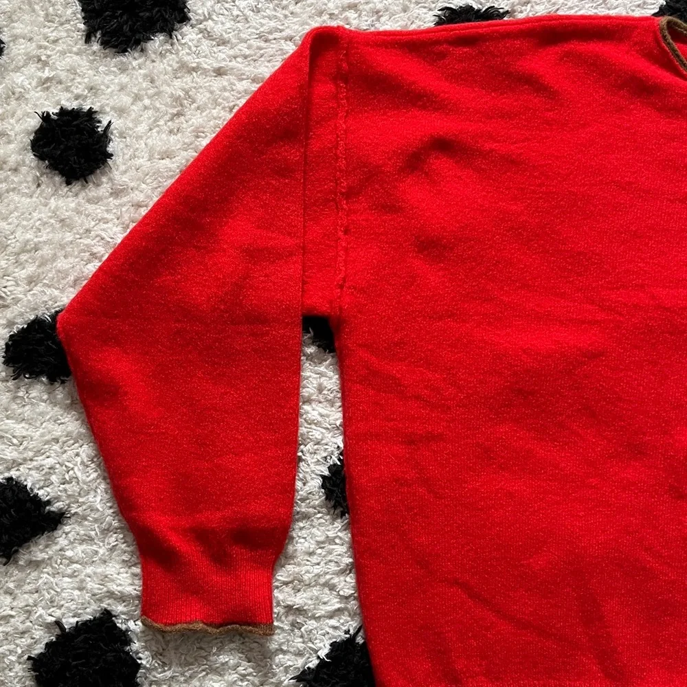Free People size Medium bright Red Women's crop Sweater